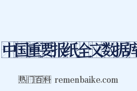 中国重要报纸全文数据库是什么意思的图片